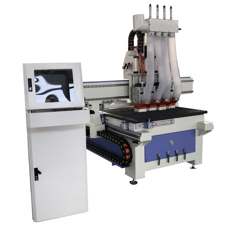 China Wholesale China Pneumatic 4 Heads Atc CNC Router Wood Carving Machine with Horizontal Spindle Featured Image