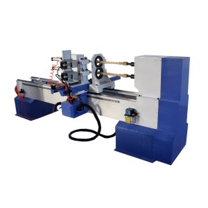 Jinan Sale 2 Spindles Turning Working Wood Lathe Machine for Table Legs Stairs