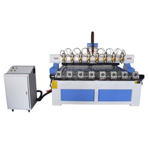 China Cheap price China Ready to Ship! ! Pop-up Pin 3D Router CNC 4 Axis 1325 Wood Carving Machinery with Rotary Axis for Furniture Legs Vk 1325 CNC Router