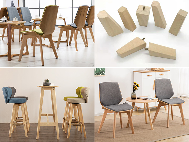 Furniture legs by CNC wood lathe