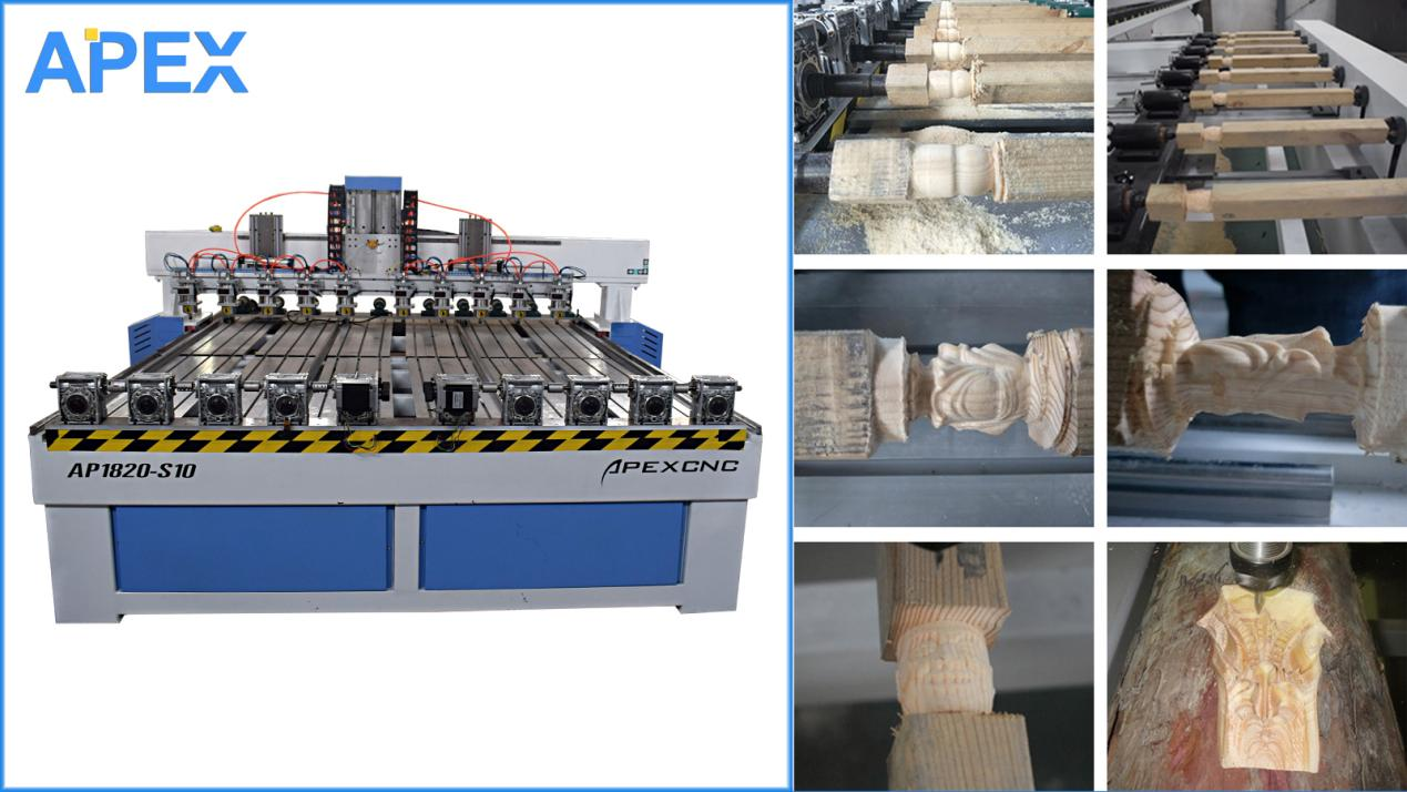 What is a multihead working cnc wood router?