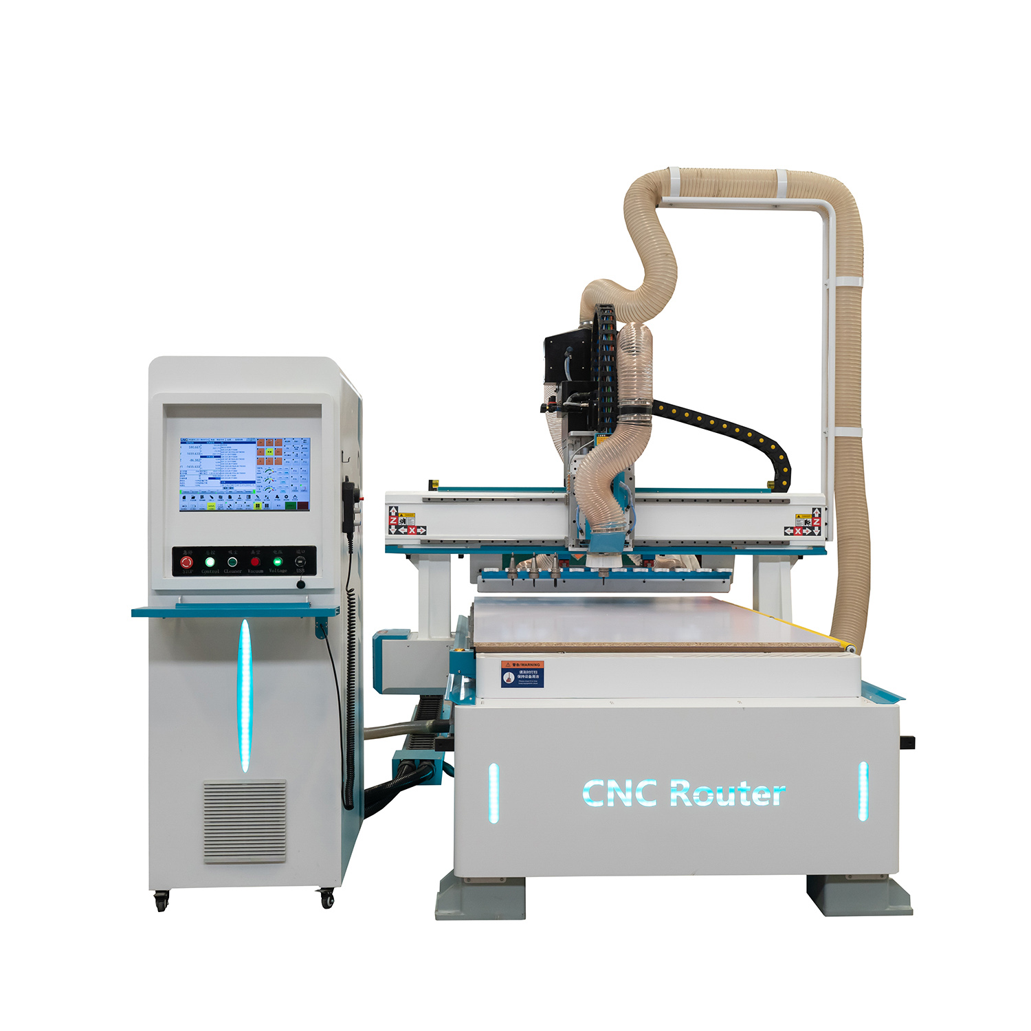 2019 China New Design China Linear Atc CNC Router Machining Center with Saw and Drill Unit for Invisible Panel Furniture Featured Image