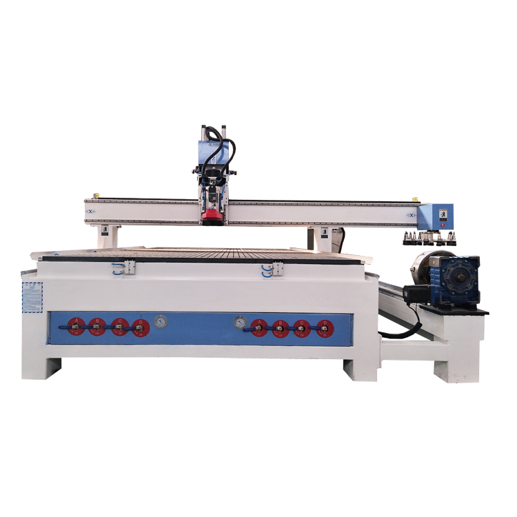 Factory directly supply 4 Axis Automatic Tool Changer CNC Router Wood 1325 for Kitchen Furniture Cutting Featured Image